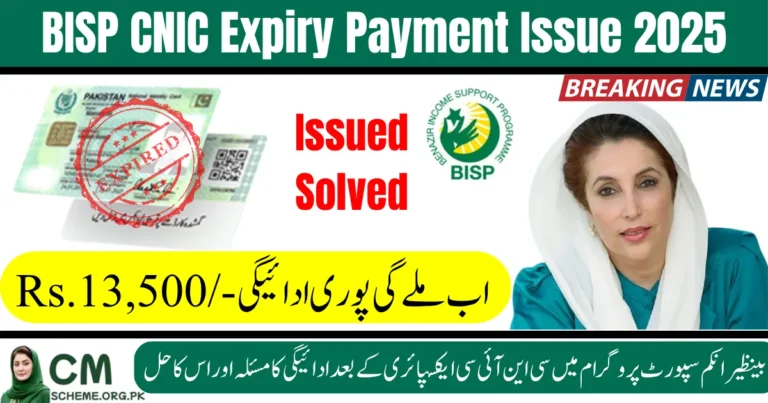 BISP CNIC Expiry Payment Issue 2025, BISP payment problem due to CNIC expiry, BISP CNIC renewal for payments, CNIC expiry issue in BISP Pakistan, how to solve BISP CNIC Expiry Payment Issue, BISP 2025 CNIC expired payment solution, BISP CNIC update for payment release