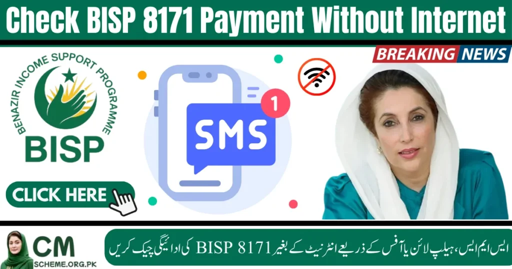 BISP 8171 payment offline check in Pakistan, How to check BISP 8171 payment without internet, BISP 8171 SMS payment verification, BISP payment status offline method, BISP 8171 helpline for payment check, Offline BISP 8171 payment verification Pakistan, BISP 8171 Tehsil office payment check, BISP 8171 payment support without internet, Check BISP 8171 payment via CNIC offline, BISP 8171 cash payment collection offline
