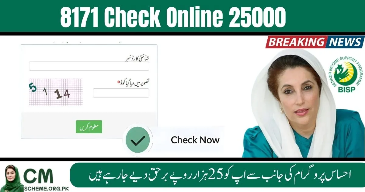 8171 Check Online 25000 CNIC New Payment Update 2025