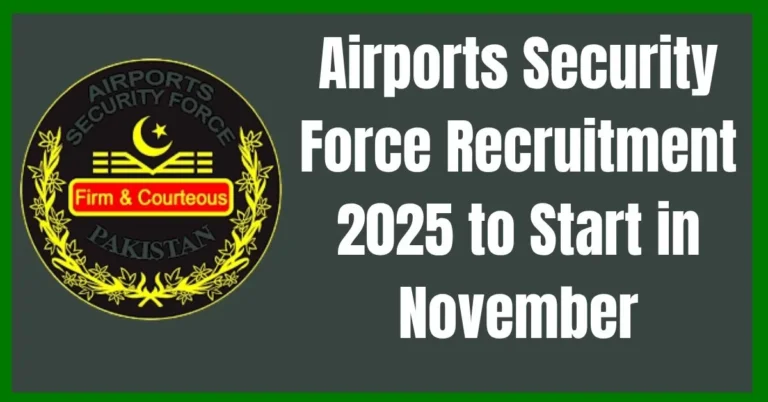 Airports Security Force Recruitment 2025, ASF Jobs November 2025, ASF Online Apply, Airports Security Force Pakistan, ASF Job Advertisement, Government Security Jobs 2025, ASF Application Form, ASF Vacancies November, Latest ASF Jobs Update, Join ASF Pakistan,Pakistan Airports Security Jobs, ASF registration date, ASF written test 2025, apply online for ASF, latest government hiring, airport protection careers, ASF eligibility criteria, security officer positions, ASF recruitment process, ASF official website apply,Airports Security Force Recruitment 2025 will officially start in November, offering great opportunities for those who wish to serve Pakistan’s leading airport protection agency. Candidates can apply online through the ASF portal for positions including inspectors, corporals, and security officers. The recruitment process ensures transparency with written tests, interviews, and physical evaluations. Stay updated with the official ASF website for the latest job advertisements, eligibility criteria, and deadlines to apply.