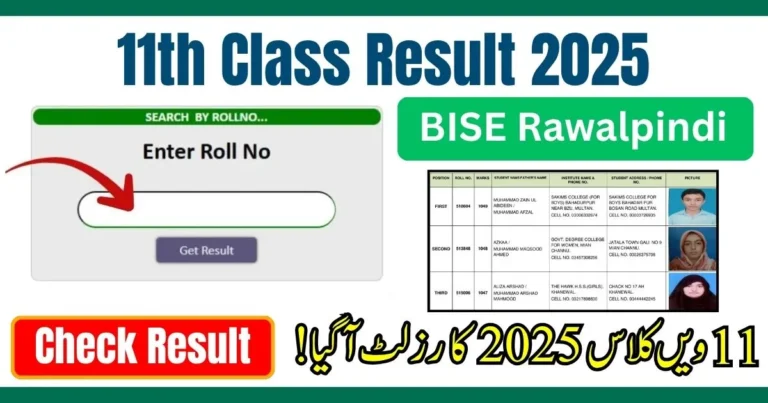 Bise Rawalpindi 1st Year Result 2025 online check, Rawalpindi Board 11th class result 2025 by roll number, BISE Rawalpindi result 2025 gazette download, 1st year result 2025 Rawalpindi board students checking marks, BISE Rawalpindi 1st Year Result 2025