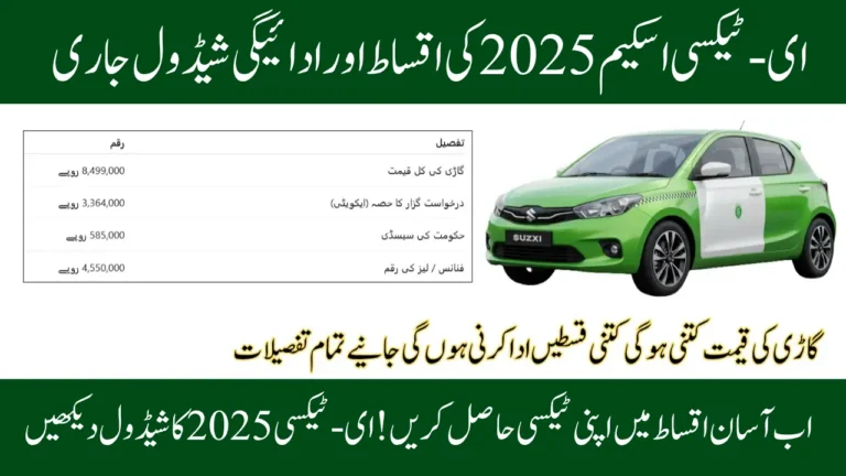 E Taxi Scheme Repayment Process Punjab 2025 electric taxi, CM Maryam Nawaz Punjab E Taxi Scheme repayment online, Interest-free E Taxi installment plan for Punjab drivers, How to pay Punjab E Taxi Scheme installments via E-Pay,