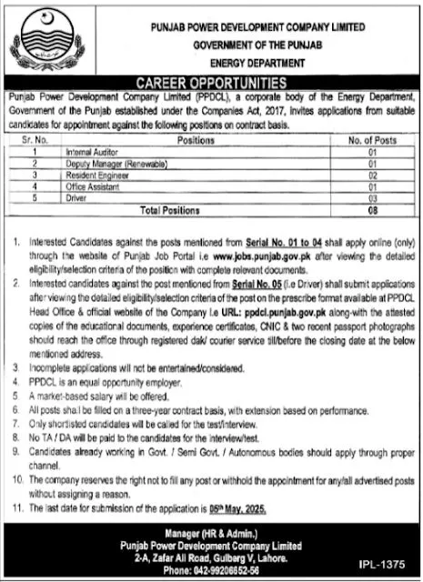 Punjab Power Development Company Limited Job,Punjab Power Development Company Limited Jobs 2025,
PPDCL latest government jobs in Punjab,
Energy Department Punjab job opportunities 2025,
PPDCL renewable energy careers in Lahore,